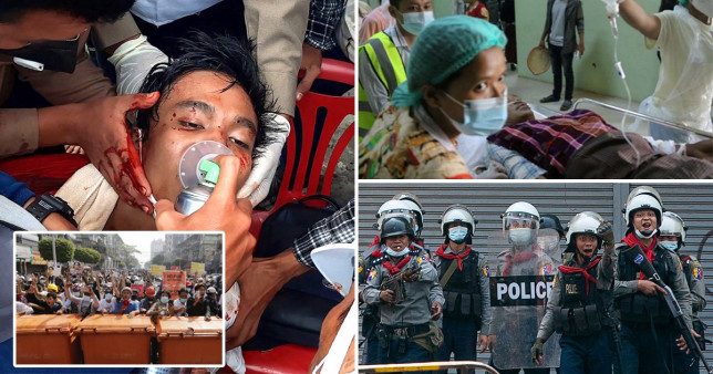 18 killed as police open fire on protestors in Myanmar